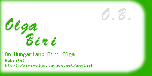 olga biri business card